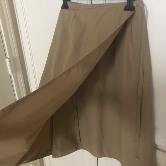 1980s Khaki Wrap Skirt with Horse Applique main image 1